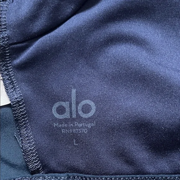 ALO Yoga Deep Blue Laser Cut Active Top - Picture 2 of 6